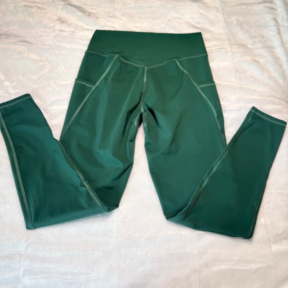 Kamo Fitness Medium Green High Rise Pocket Leggings 25” Inseam - Picture 2 of 6